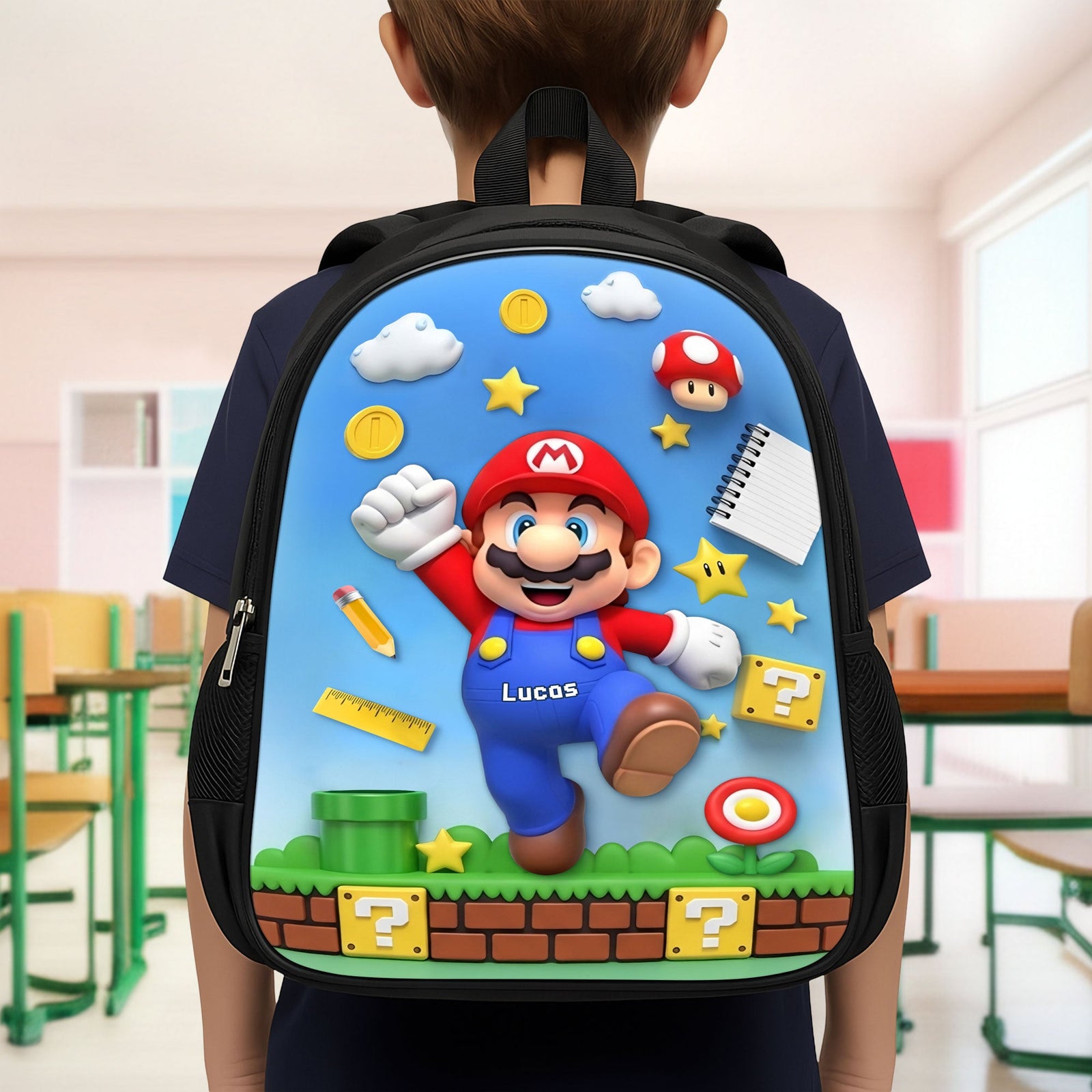 Cute Character School Bag - Personalized Gifts For Kids 05toti040825