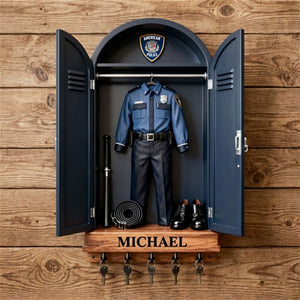 Police Uniform Key Hanger - Personalized Gifts For Police Officer 03toti161225