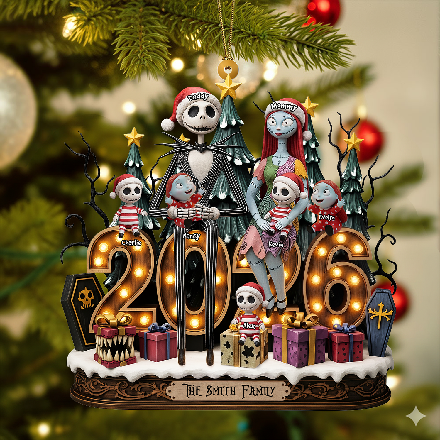 Spooky Family Ornament - Personalized Gifts For Family 05pati050925