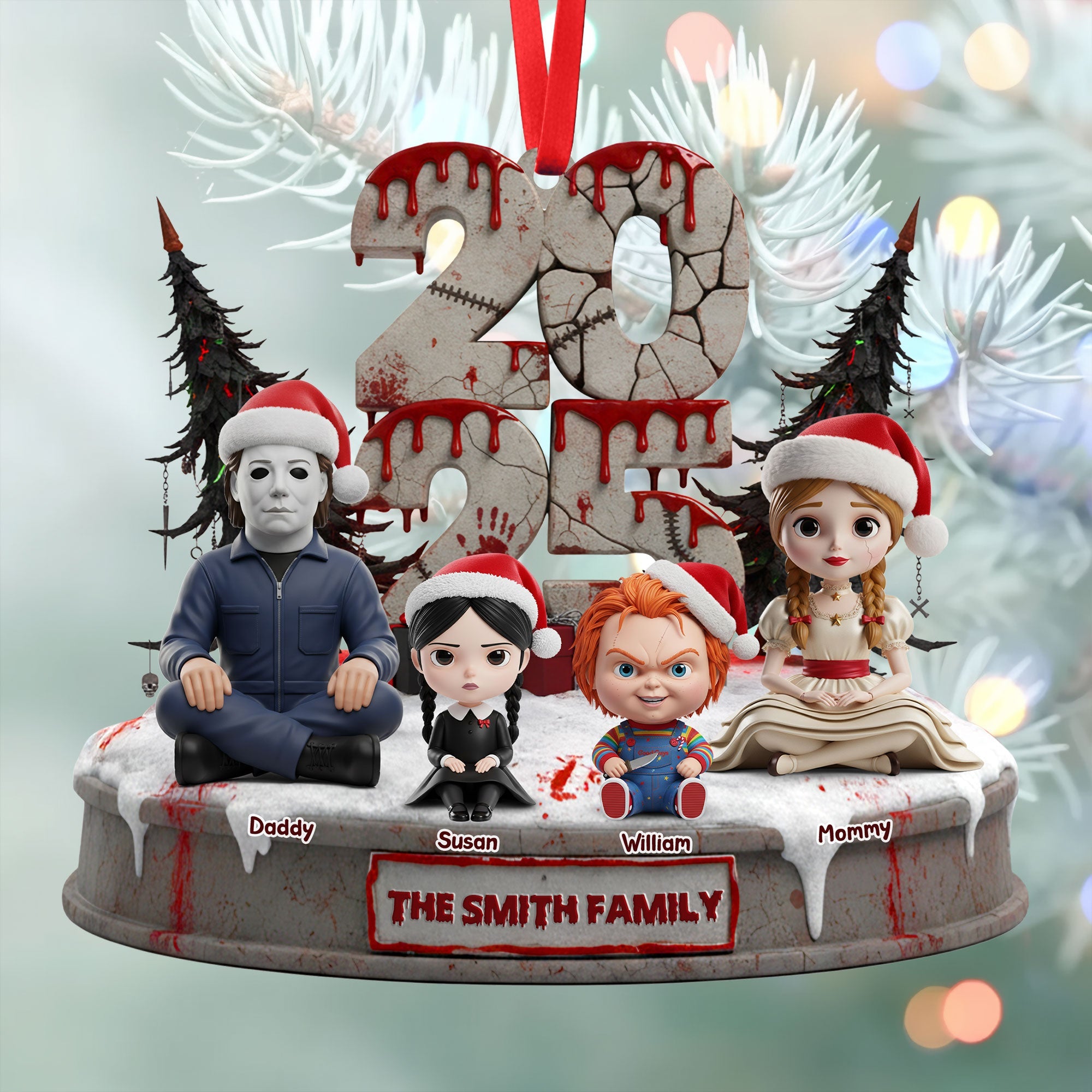 Horror Family Ornament - Personalized Gifts For Family 05ohti131025