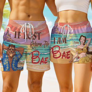 Summer Fairy Tale Couple Beach Shorts - Personalized Gifts For Couple 02nati150725