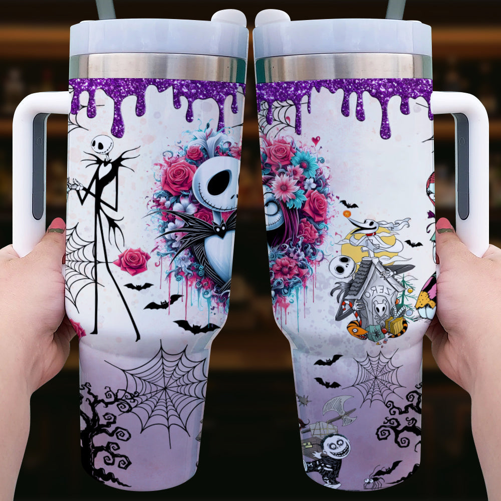 Gothic Skeleton Couple 40oz Luminous Tumbler - Trendy Gifts For Couples 89laxx180725