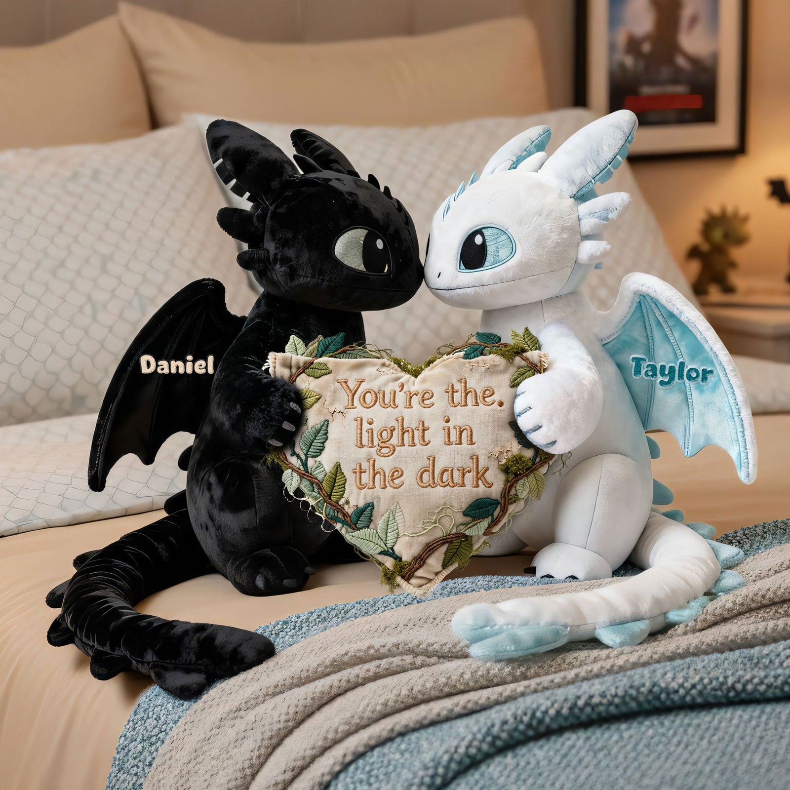 Couple Light In The Dark Pillow - Personalized Gifts For Couple 04pati151225