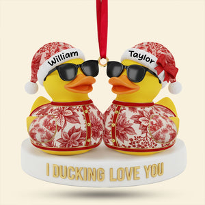 Couple Duck Christmas Ornament Personalized Gifts For Couple 01PGTI211025