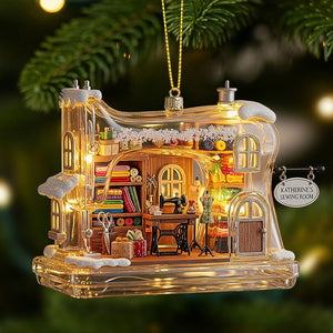 Sewing Machine Cozy House Plaque, Personalized Gifts For Sewing Lovers 02qhti040925