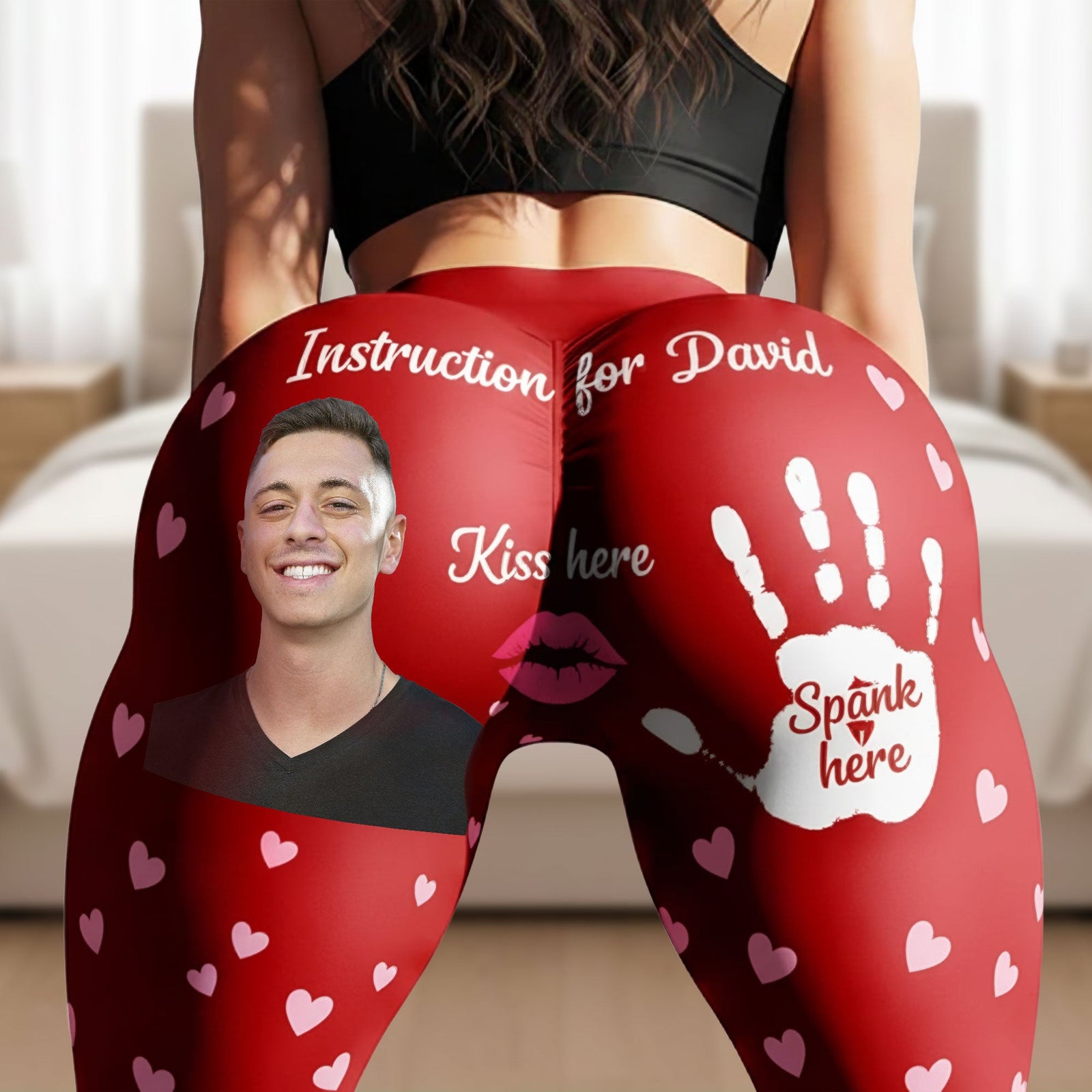 Funny Couple Leggings - Personalized Custom Photo Gift For Her 04KITI031225