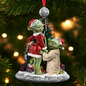 Cheeky Old Couple Ornament - Personalized Gifts For Couple 03qhti041025