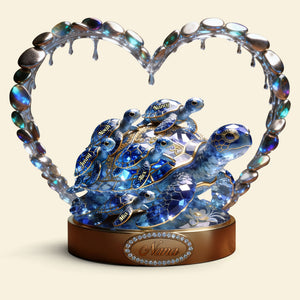 Ocean Turtle Acrylic Plaque - Personalized Gift For Grandma/Mom 05TGTI090226