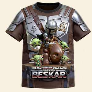 Warrior Dad and Kids Shirt - Personalized Gifts For Dad 04huti040526