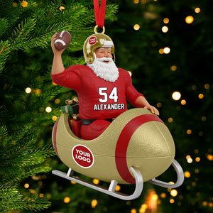 Sport Lover Santa Sleigh Ornament - Personalized Gift For Christmas Ornament 04KITI181125