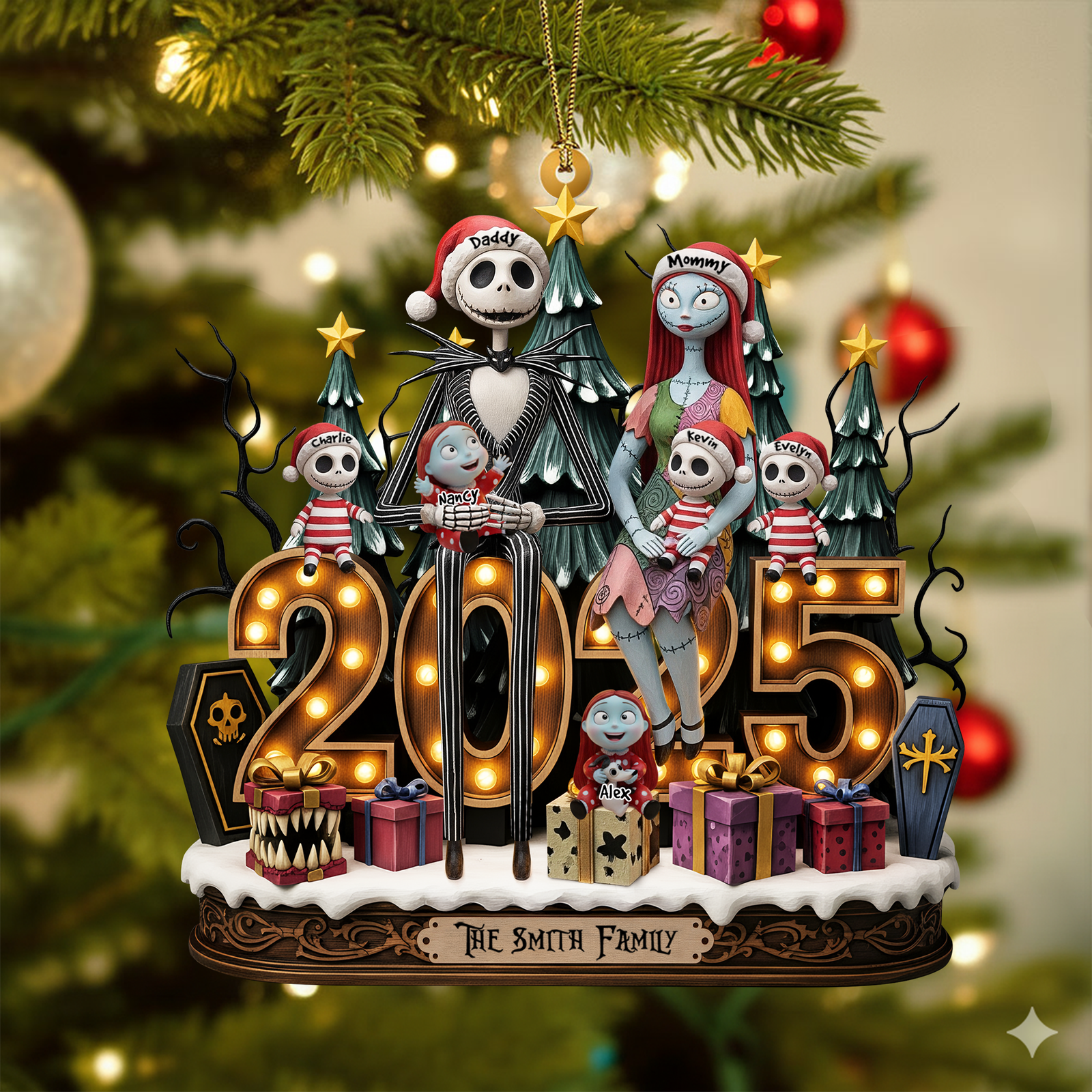 Spooky Family Ornament - Personalized Gifts For Family 05pati050925