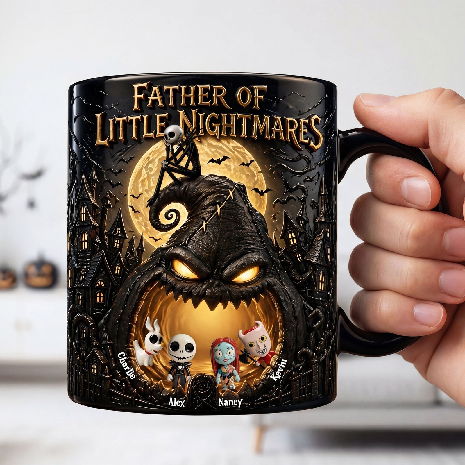 Spooky Dad and Kids Magic Coffee Mug - Personalized Gifts For Dad 04pati010526