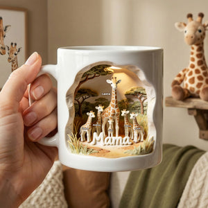 Giraffe Mom Coffee Mug - Personalized Gifts For Mother 02toti100226
