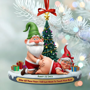 Naughty Old Gnome Couple Ornament - Personalized Gifts For Couple 01ohti190925 - Ornament - GoDuckee