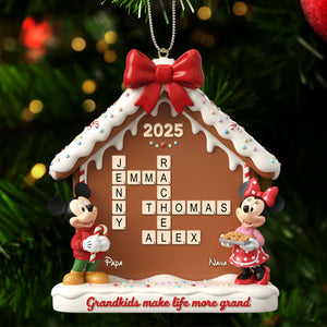 Gingerbread House Family Crossword Ornament - Personalized Gift For Family Christmas Ornament 04NATI311025