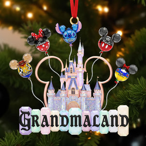 Grandkid Balloon Castle Ornament - Personalized Gift For Grandma Christmas Ornament 07OHTI181125