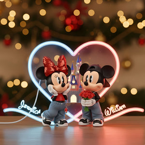 Lovely Couple Acrylic Light Box - Personalized Gifts For Couples 04NATI061125