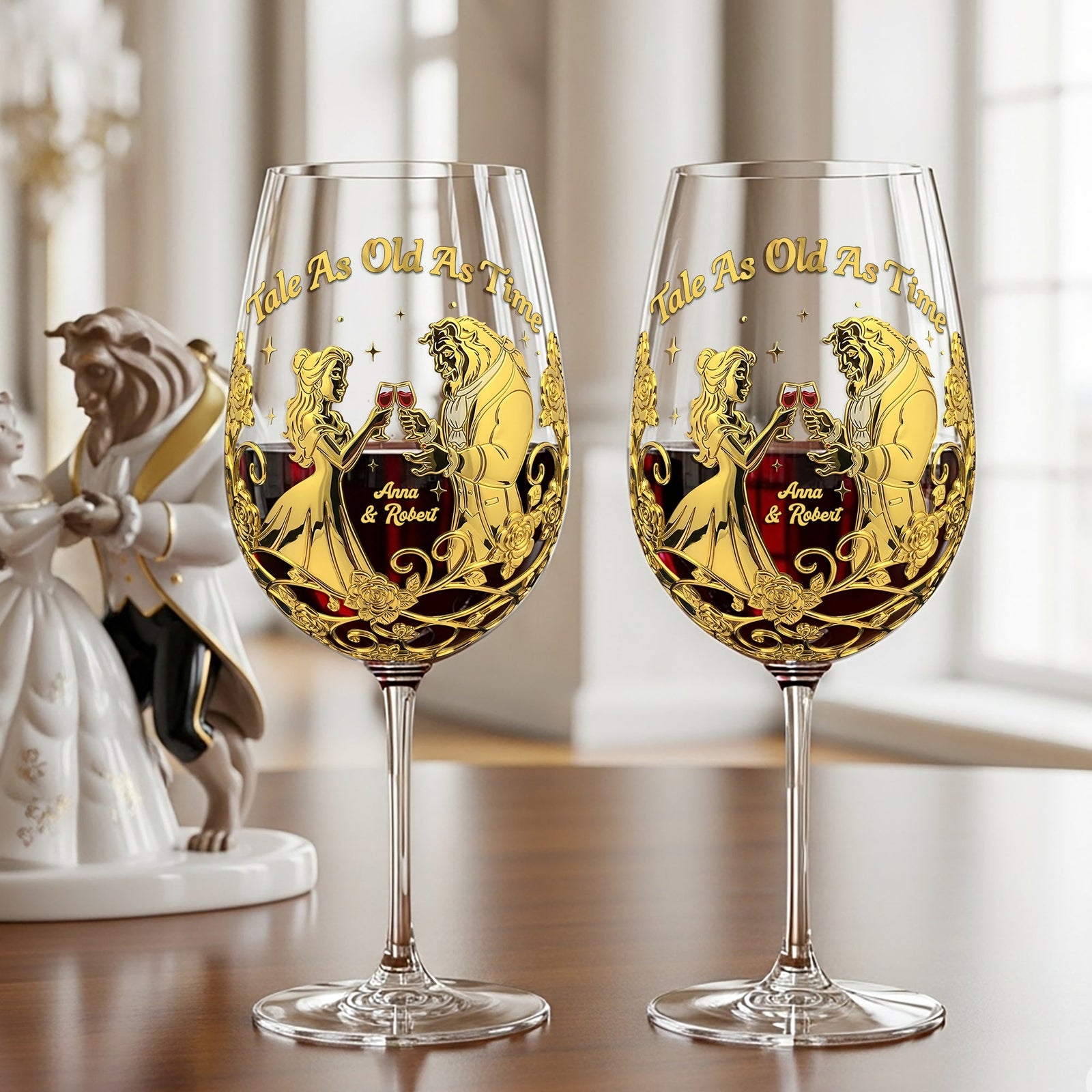 Fairytale Couple Wine Glass - Personalized Gifts For Couple 01tgti060825