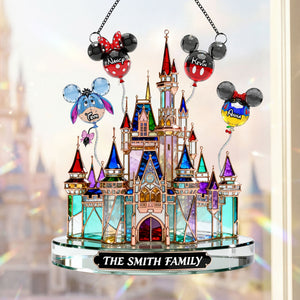 Childhood Balloon Castle Suncatcher  - Personalized Gifts For Family Suncatcher Ornament 03OHTI231225