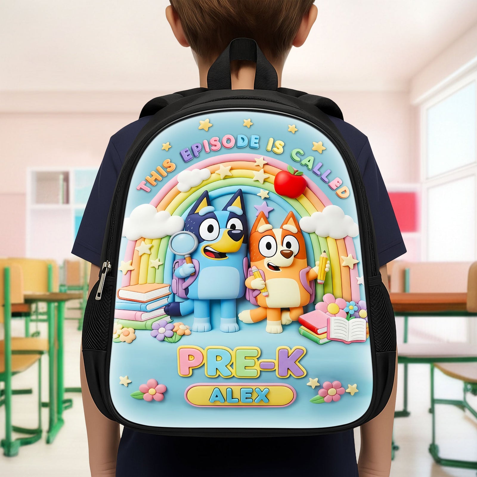 Cute Cartoon School Bag, Personalized Gifts For Kids 03qhti010825