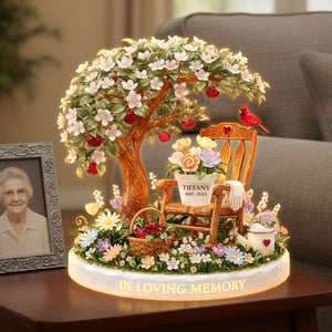 Memorial Under Apple Tree Acrylic Light Box - Personalized Gifts 01pati121225