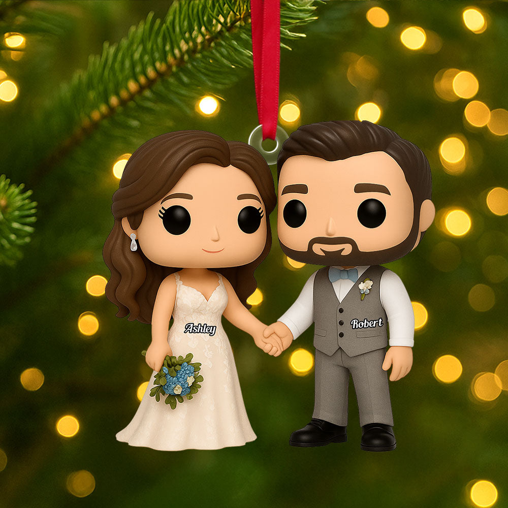 Cartoon Wedding Ornament - Custom Photo Gifts For Couple 05pgti040925
