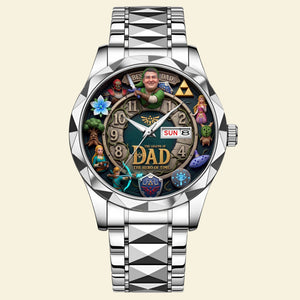Time Master Dad Stainless Steel Men Watch, Personalized Gifts For Dad 03QHTI290426