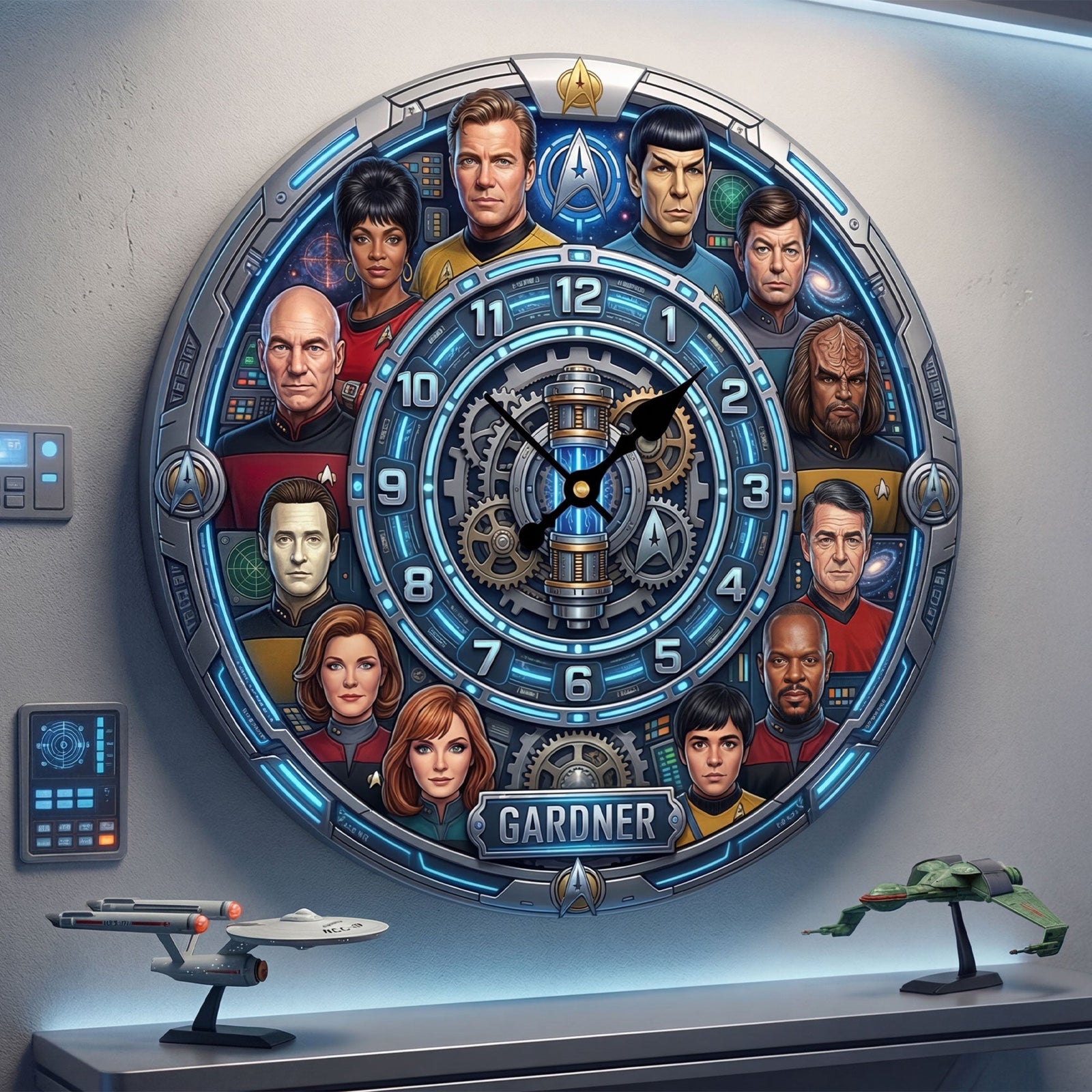 Space Adventure Acrylic Wall Clock Personalized Unique Gifts 04HUTI120326-Homacus