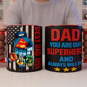 Dad’s Little Crew Fist Bump Accent Mug - Personalized Gift For Dads 05OHTI060526