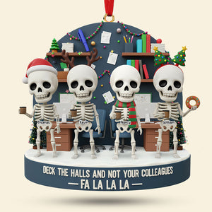 Skeleton Coworker Ornament - Personalized Gift For Coworkers Christmas Ornament 05NATI151125
