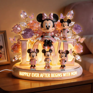Happier Because Of Mom Acrylic Light Box - Personalized Gifts For Mother's Day 01PGTI020426