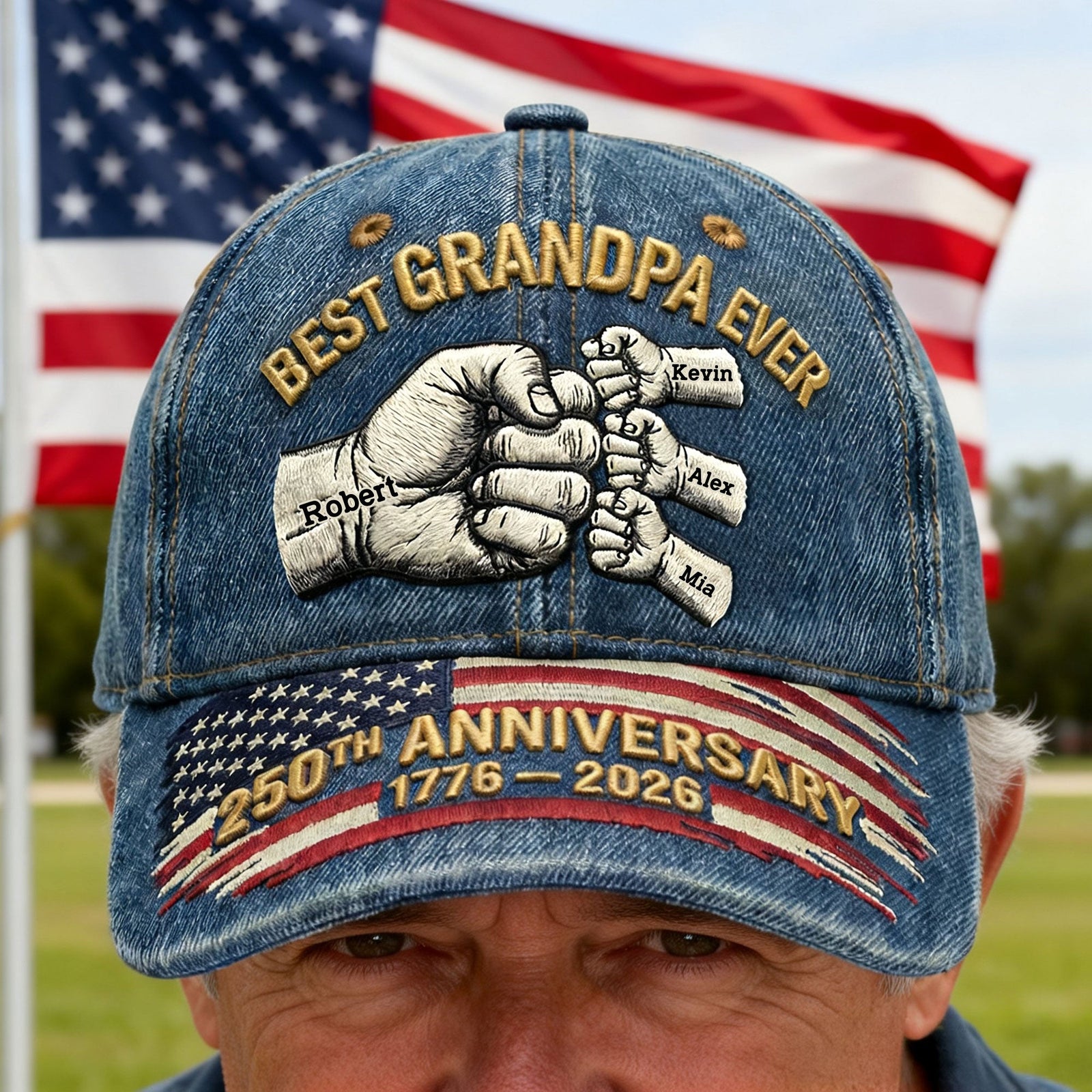 USA 250th Anniversary Classic Cap - Personalized Gifts For Patriots 06nati280226-Homacus