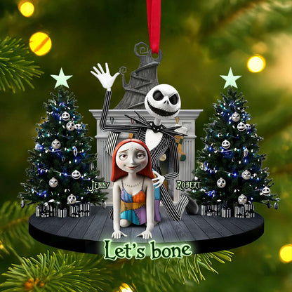 Mischievous Spooky Couple Christmas Ornament, Personalized Gifts For Couple 03qhti190925