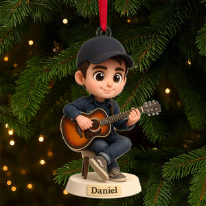 Guitarist Ornament - Custom Photo Gifts For Guitar Lovers 02pgti290825