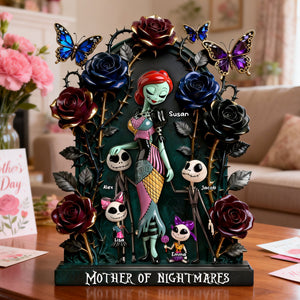 Horror Mom And Kids Acrylic Plaque - Personalized Gifts For Mother's Day Plaque 03NATI240226