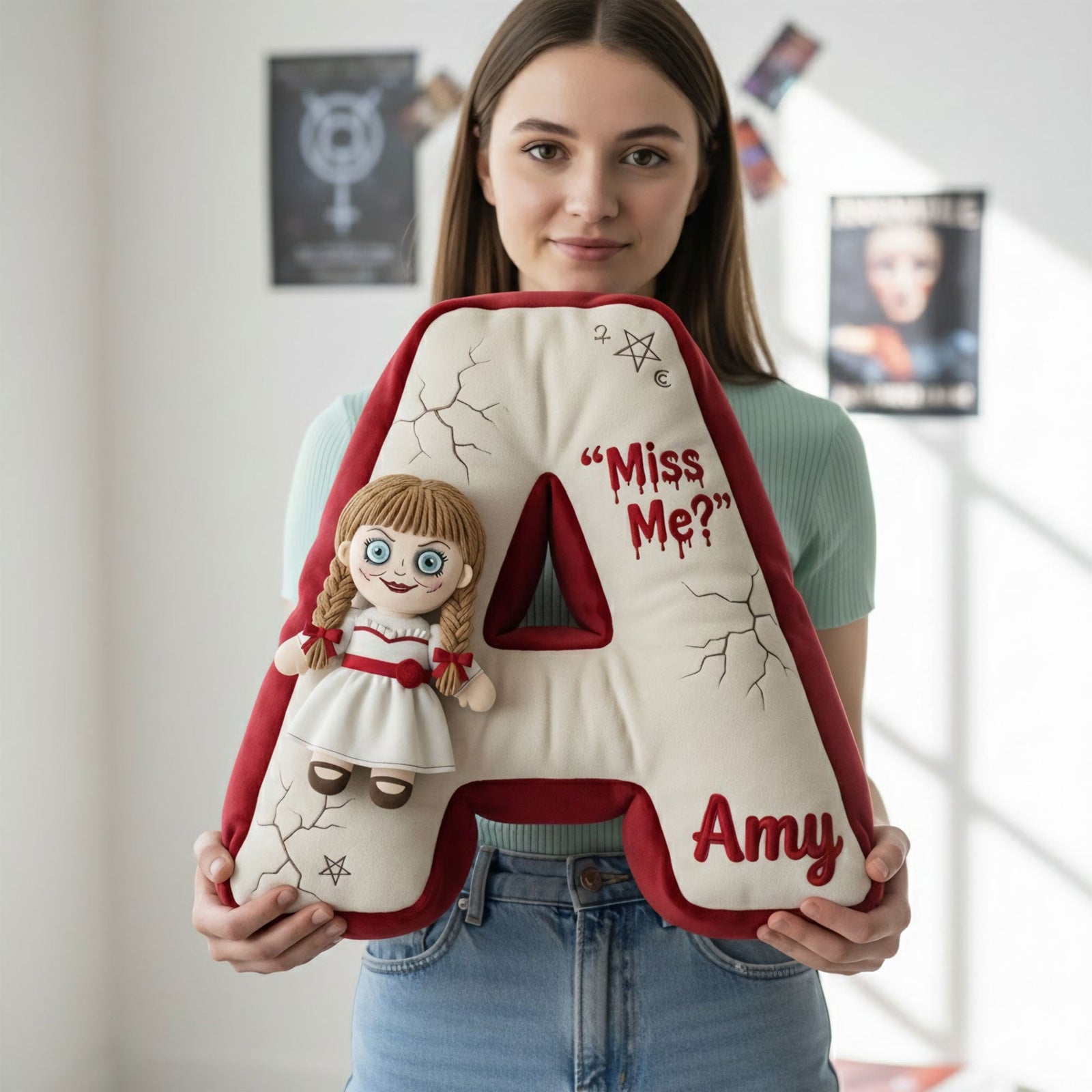 Horror Alphabet Pillow  - Personalized Gifts For Horror Lovers 01HUTI111225
