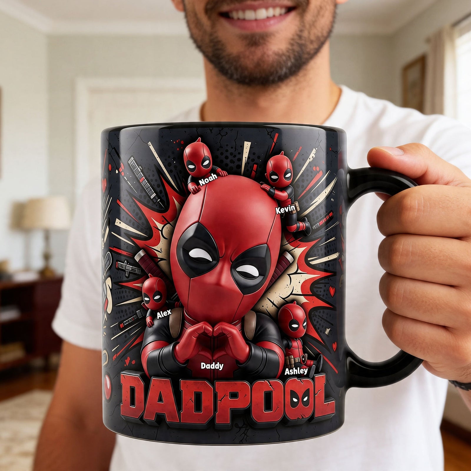 Funny Undead Dad And Kids Magic Ceramic Coffee Mug - Personalized Gifts For Father's Day Magic Mug 05NATI160426
