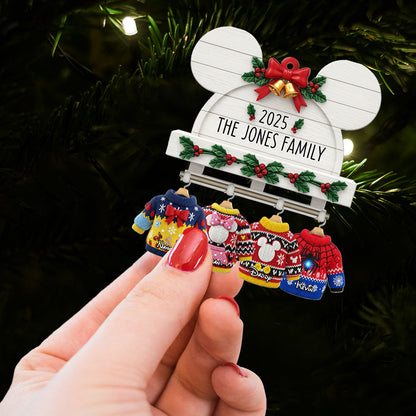 Cute & Cozy Family Sweater Hanging Ornament, Personalized Christmas Gifts For Family 03qhti220825