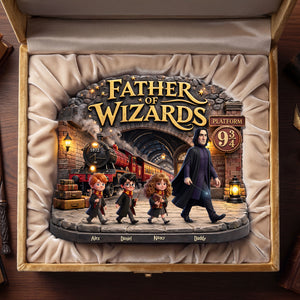 Fantasy Dad And Kids Journey Acrylic Plaque – Personalized Gifts For Dad 022huti110326