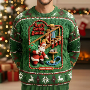 Creepy Fun Trap Santa Ugly Sweater, Personalized Gifts For Retro Dark Humor Fans 06qhti041125