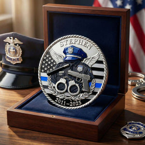 Law Enforcement Appreciation Coin - Personalized Gifts For Police Retirement Printed Metal Coin 06KITI120226