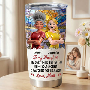 Mom And Daughter 20oz Tumbler - Personalized Gifts For Mother's Day Tumbler 01TOTI050226