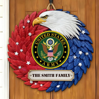 Military Metal Sign - Personalized Gifts For Family 02huti030625