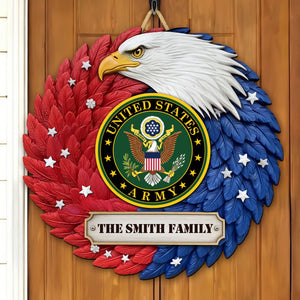 Military Metal Sign - Personalized Gifts For Family 02huti030625