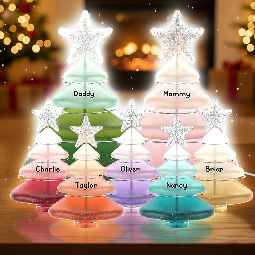 Tree Light Box Family Christmas Tree Light Box - Personalized Gifts For Family Custom ...