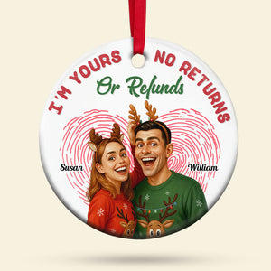 Caricature Couple Ornament - Custom Photo Gifts For Couple 03pgti270825