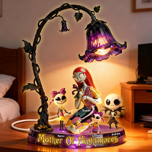 Spooky Mom And Kids Light Box- Personalized Gifts For Mother's Day Custom Shape Acrylic Light Box 01NATI250226