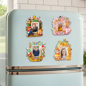 Photo Frame Fridge Magnet - Custom Photo Gifts For Family Custom Shape Acrylic Fridge Magnet 04PATI191125