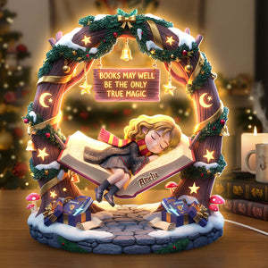 Book Girl Acrylic Light Box - Personalized Gifts For Book Lovers 05pati311025