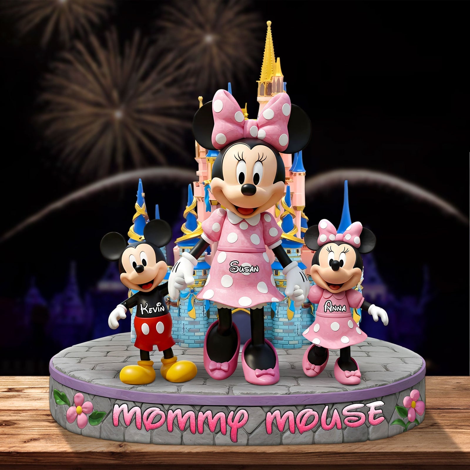 Personalized Gifts For Mom Plaque, Mom & Kids Hand In Hand 05qhti100425-Homacus